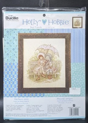 Bucilla Counted Cross Stitch Kit Holly Hobbie BEST FRIENDS Picture 45211 2007 NW - Image 1 of 3
