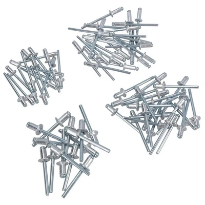 Assortiment de rivets pop pot aveugle fixation métrique 3,2 - 4,8 mm 80 pièces - Photo 1/4