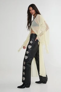 Nastygal Black Straight Leg Trousers Womens Going Out Trousers - Picture 1 of 5