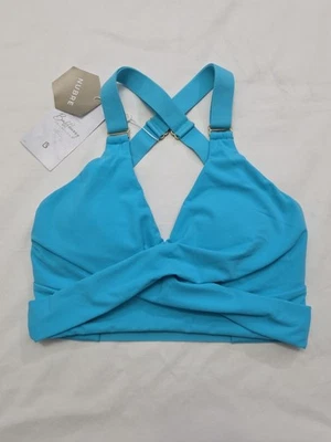 NWT Buffbunny | Size S | Candy Wrap Sports Bra Aqua Dream V-Neck Strappy Back - Image 1 of 4