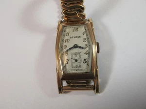 BENRUS MENS VINTAGE 43.5MM CURVEX TYPE RECTANGULAR VINTAGE no reserve - Picture 1 of 18