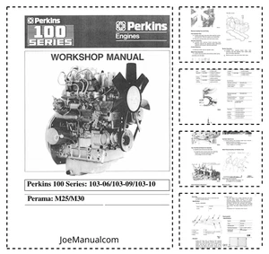 Perkins 100 Series 103-06 103-09 103-10 M25 M30 Engines Workshop Manual PDF - Picture 1 of 1