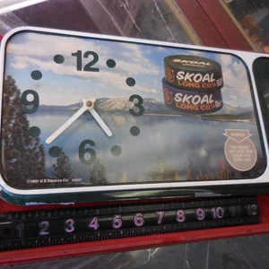 SKOAL Advertising Wall Clock 36 x 8" some damage taped - Picture 1 of 10