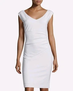 DVF DIANE FURSTENBURG Bevin Dress Sleeveless Sheath Midi White-Size UK 8/US 4. - Picture 1 of 10