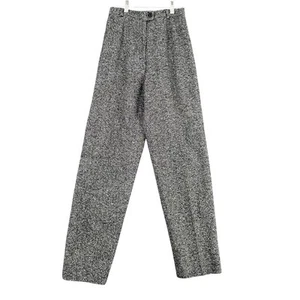 Pantalones clásicos de talbots gris tweed pierna recta cierre de botones cintura alta 2P - Imagen 1 de 6