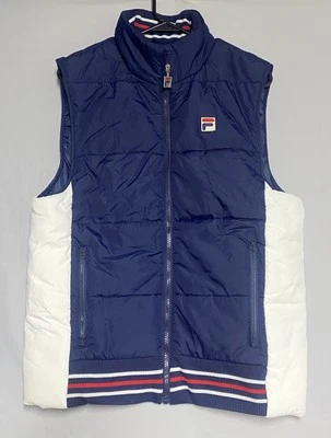 NWT Fila Matias Puffer Vest Sz S Navy Blue Gilet Jacket Men’s Winter - Image 1 of 4