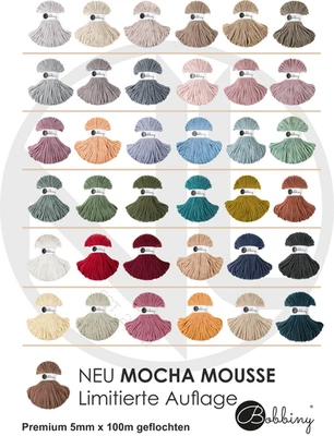 Bobbiny 100 m Flechtkordel Premium geflochten Ø 5mm Makramee Textilgarn Schnur - Bild 1 von 4