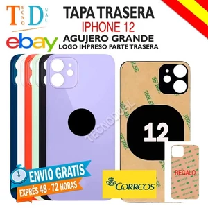 Tapa Trasera Cristal + Pegamento 3M para IPHONE 12 Agujero Grande Fácil montaje - Imagen 1 de 10