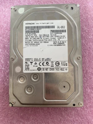 HITACHI 3TB HDS723030ALA640 0F12450 7.2K RPM SATA 6GBPS 3.5" HDD Hard Drive - Image 1 of 2