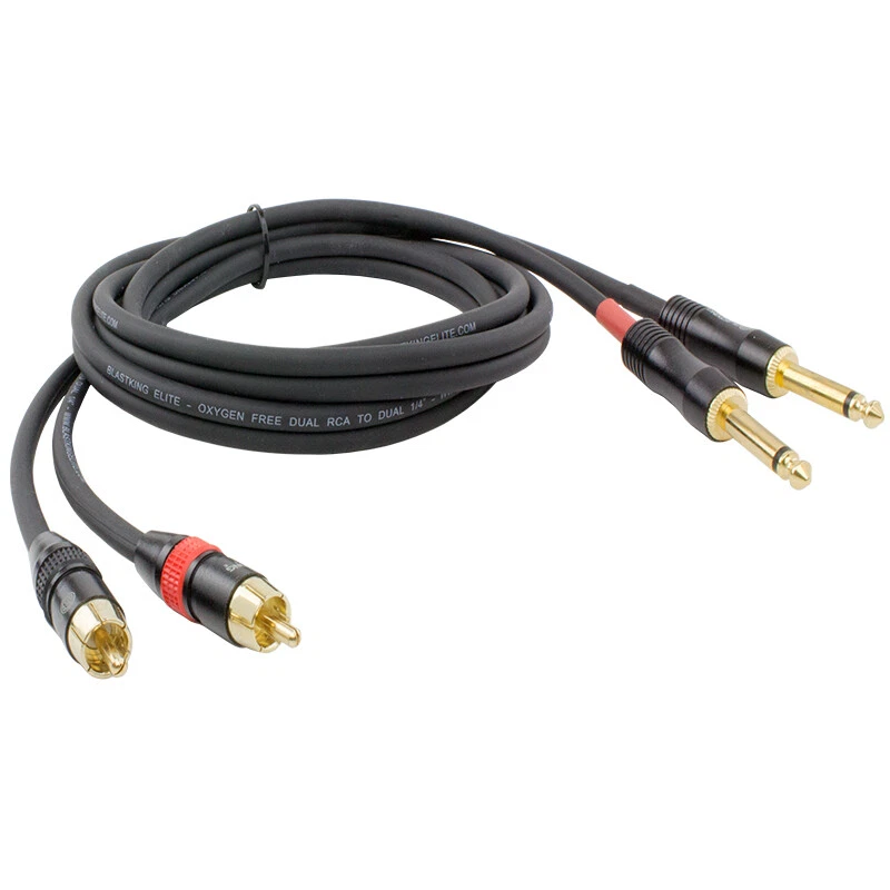 Blastking 30 Ft. / 9.14 m Dual 1/4" to Dual RCA Interconnect OFC Cable- C2R2Q-30 - Image 1 of 1