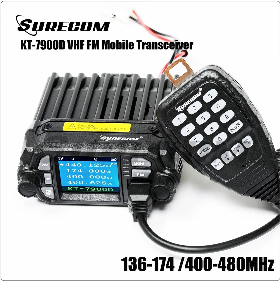 SURECOM KT-7900D colour display 136-174&400-480MHz Mini Mobile Radio Transceiver