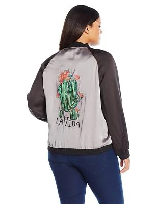 Melissa McCarthy Seven7 Women's Plus Size Reversible Bomber Jacket size 1X~NWT - Image 1 of 4