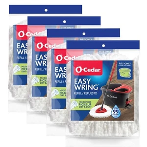 O-Cedar EasyWring Spin Mop Ricarica in Microfibra (Confezione da 4) Nuovo - Foto 1 di 8