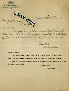 1920 LETTER William H. Funderburk WESTCLIFFE COLORADO J N Rickards CUSTER COUNTY - Picture 1 of 1