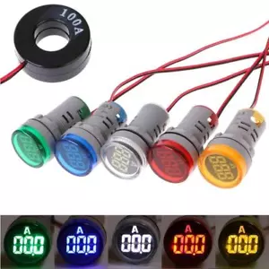 NEW 5PcsAC22mm Digital Display Ampermeter Monitor Current Indicator Signal Light - Picture 1 of 9