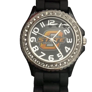 Oklahoma State Cowboys Ladies Crystals Watch Silicone Band Officially Licensed - Picture 1 of 10