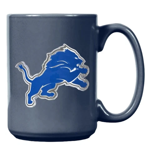 Detroit Lions GAP NFL 15oz Metal Emblem Coffee Mug(1) Cover