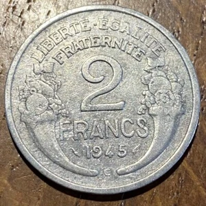 PIECE DE 2 FRANCS MORLON 1945 C (1024) RARE !!!! - Bild 1 von 2