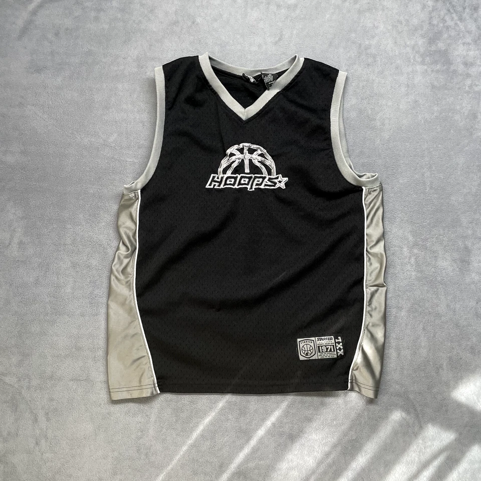 Y2K Starter Hoops Basketball Jersey Black Boy's Size XL 16 / 18 Black - Image 1 of 4