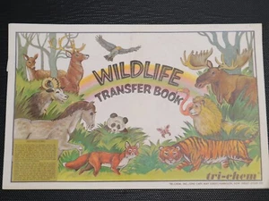 Tri-Chem Liquido Ricamo WILDLIFE BOOK #0541 Trasferimenti Ferro Caldo Vintage - Foto 1 di 16