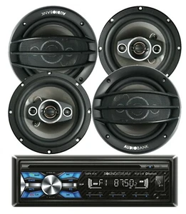 Soundstream VCD-21B 1-DIN CD Player Receiver+ 4x Audiobank AB-630 6.5" Speakers - Picture 1 of 6