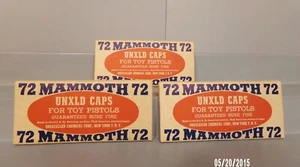 Vintage Mammoth UNXLD Caps 72 For Toy Pistols 3 Mint Packs - Picture 1 of 2