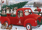 Christmas Santa Express Delivery Red Truck Dog Cat Jigsaw Puzzle With Photo Tin