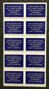 2024USA #5907 Forever Alex Trebek Jeopardy - Block of 10 From Sheet mint postage - Picture 1 of 1
