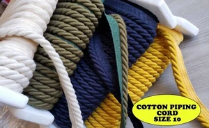 10mm Cotton Flanged Piping Cord Upholstery Piping Upholstery Rope Sofa Piping - Picture 1 of 20