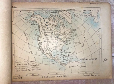 ATLAS 1896-1902 G. WESTPHAL ITALIAN EDITION 117 MAPS HAND COLORED - Image 1 of 4