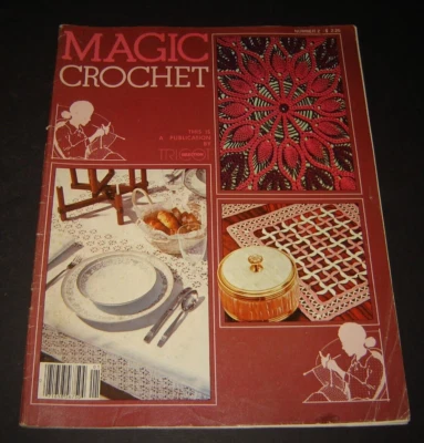 Vintage Magic Crochet Patterns Magazine Number 2 Doilies Tablecloths Piano Cover - Image 1 of 2