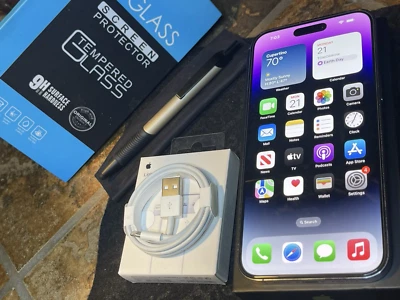 Apple iPhone 14 Pro Max (128gb) T-Mobile/ Metro (A2651) Purple {iOS18} AppleCare - Image 1 of 4