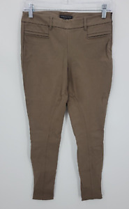 Theory Pants Womens 2 Brown Tapered Fit Neutral Career Chino Stretch Trouser