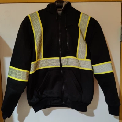 Vendace Hi-Vis Safety Reflective Fleece Lined Hooded Jacket ANSI Class 3 Medium - Image 1 of 4