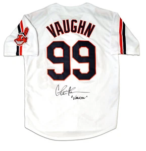 Charlie Sheen Autographed VAUGHN Cleveland Indians Jersey ASI Proof - Picture 1 of 4
