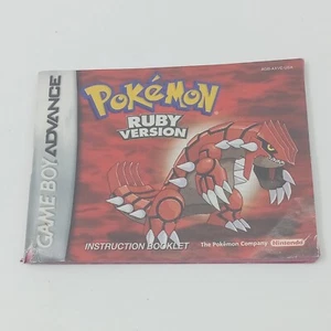 Pokemon Ruby Version Gameboy Advance GBA OEM Instruction Manual Booklet Only  - Picture 1 of 8