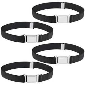 Buyless Fashion Kids Boys Toddler Adjustable Elastic Belt Magnetic Buckle 4 Pack - Picture 1 of 217