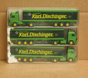 FALLER 984 HO, Lot of 3 Karl Dischinger Mercedes Transports/triaxle trailers - Picture 1 of 1