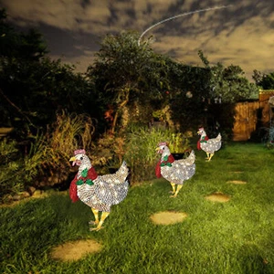 Christmas Chicken Shape Decorative LED Lights Light Up Christmas Decor - Picture 1 of 12