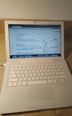 Apple Macbook Laptop 13" A1181 No Cord Powers On Restart Message. - Image 1 of 4
