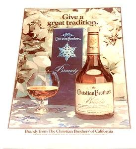 Vintage Christian Brothers California Brandy 1979 Print Ad Snowflake Gift Box - Picture 1 of 1