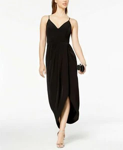 Xscape Women's Black V-Neck Sleeveless Slit Front Cocktail Dress, Size 4, $159 - Picture 1 of 2