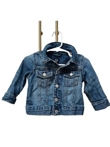 Baby Gap Denim Blue Jean Jacket Sz 6/12 Mths Unisex Medium Wash Snap Button - Picture 1 of 5