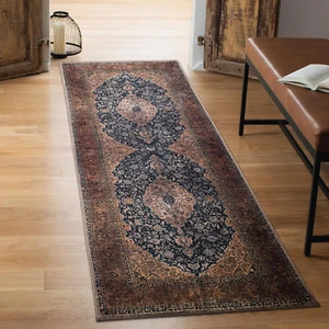 Machine Washable Area Rugs with Non-Slip Backing, Ideal for Hallway, Living Room - Picture 1 of 11