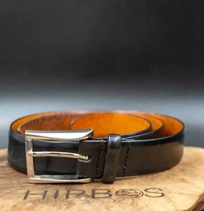 Vintage Kirkland Signature Men Leather Belt Black Size 36 - Picture 1 of 8