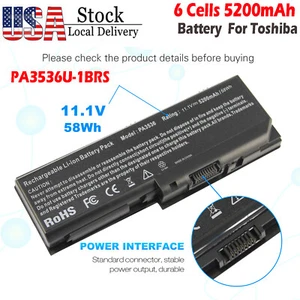 PA3536U-1BRS Battery For Toshiba Satellite P200 P200D L350 L355D PA3537U-1BRS US - Picture 1 of 12