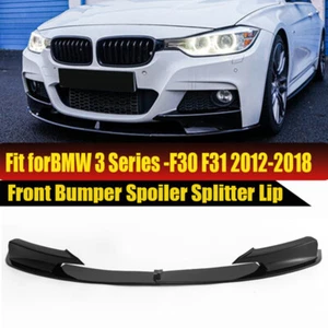 Gloss Black Front Bumper Cover Lip Diffuser Spoiler Body Kit For BMW F30 2012-18 - Bild 1 von 10