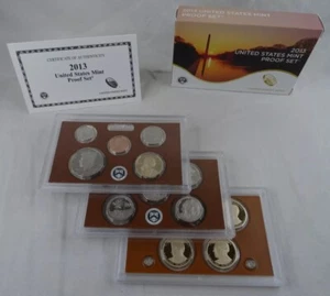 2013 S STATI UNITI SET PROVA DI ZECCA CON OGP & COA - 14 MONETE - Foto 1 di 1