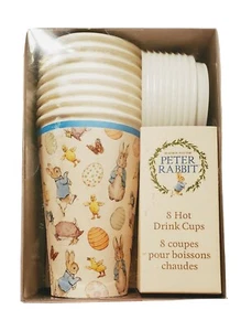 Beatrix Potter Peter Rabbit Hot Drink Cups With Lids & Sleeves 8 Pack Egg Easter - Picture 1 of 4