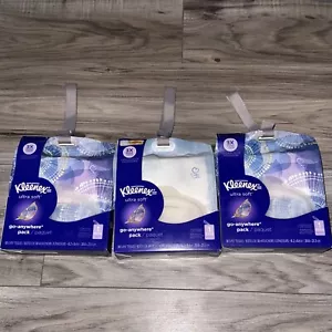 3 Kleenex Ultra Soft Go Anywhere Facial Tissues 30 3-Ply Tissues/Pack B22 - Picture 1 of 2